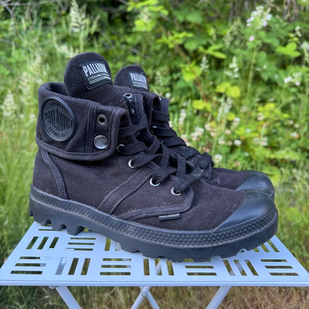 Palladium Baggy Boot - Black Women’s size 7.5 High-Top Boots Cotton Canvas